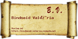 Bindseid Valéria névjegykártya